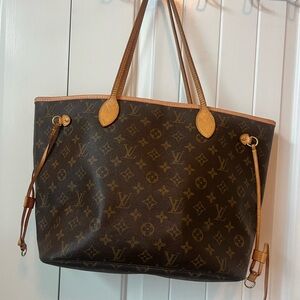 Louis Vuitton Monogram Canvas Neverfull Tote in Brown & Tan